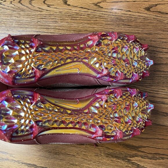 Nike Jordan 5 Low Retro Alpha Menace Elite Oklahoma PE Football Cleats Size 12.5 - Picture 7 of 9